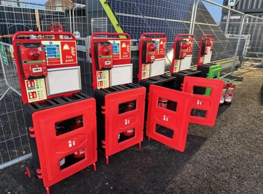 Temporary site fire trolleys