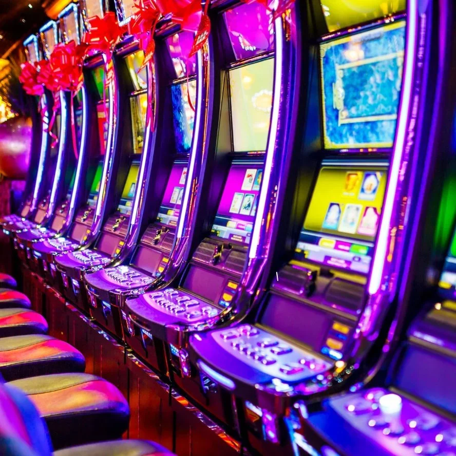 Slot machines on the casino floor