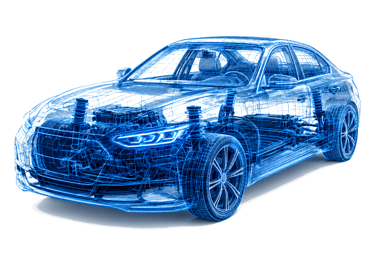 Car Structural Wireframe Scan