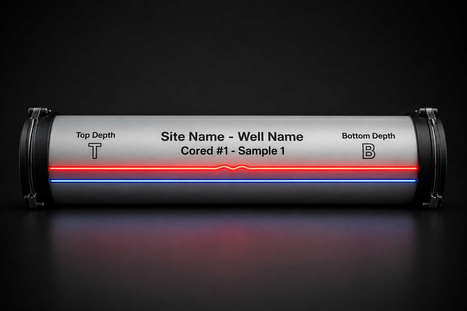 Marked and securely capped aluminum core tubes