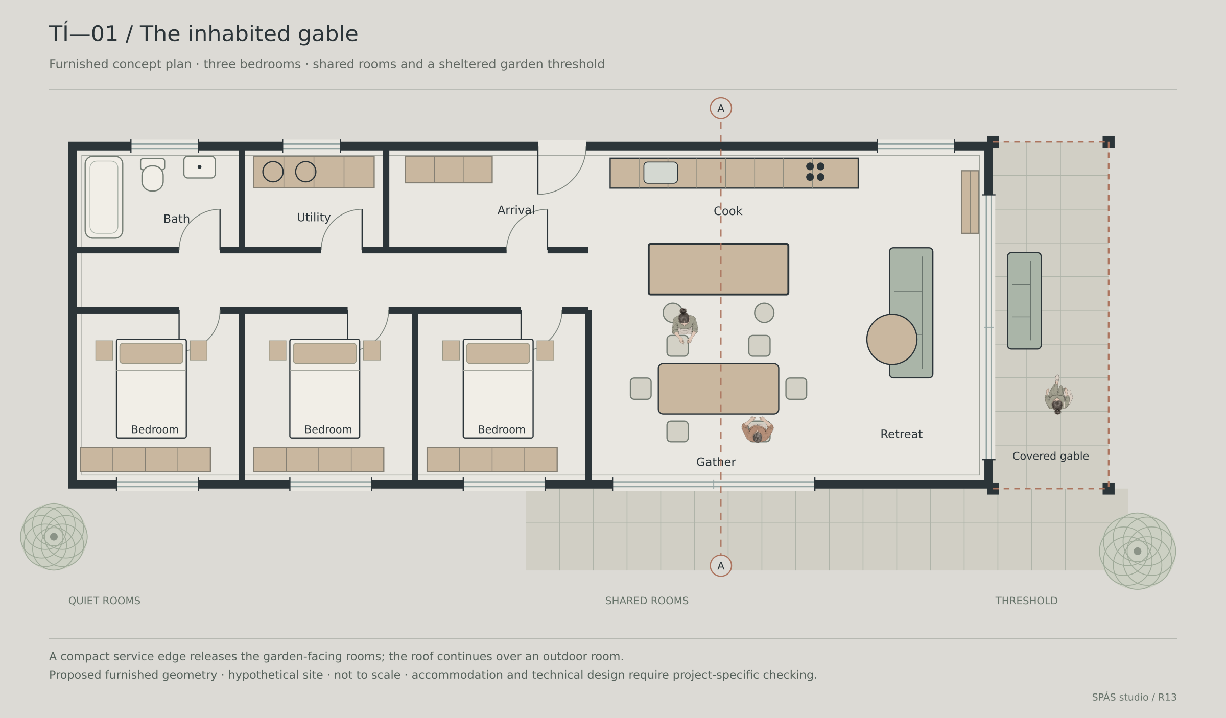 TÍ-01 furnished concept plan with human figures for scale
