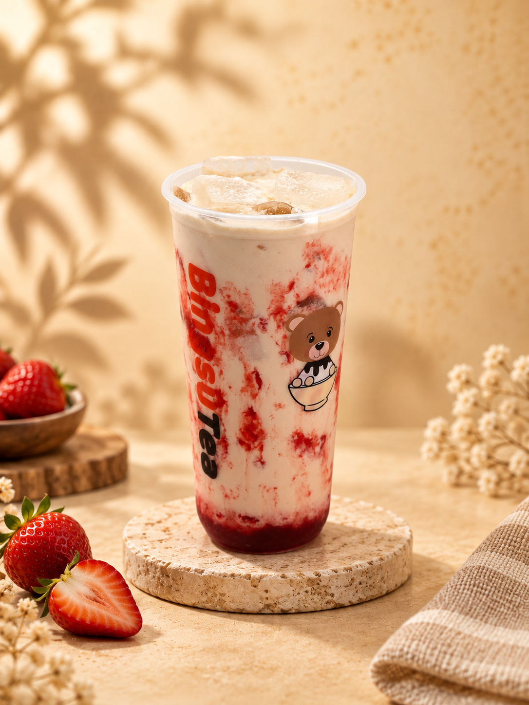 Strawberry Biscoff at Bingsu Tea Sacramento