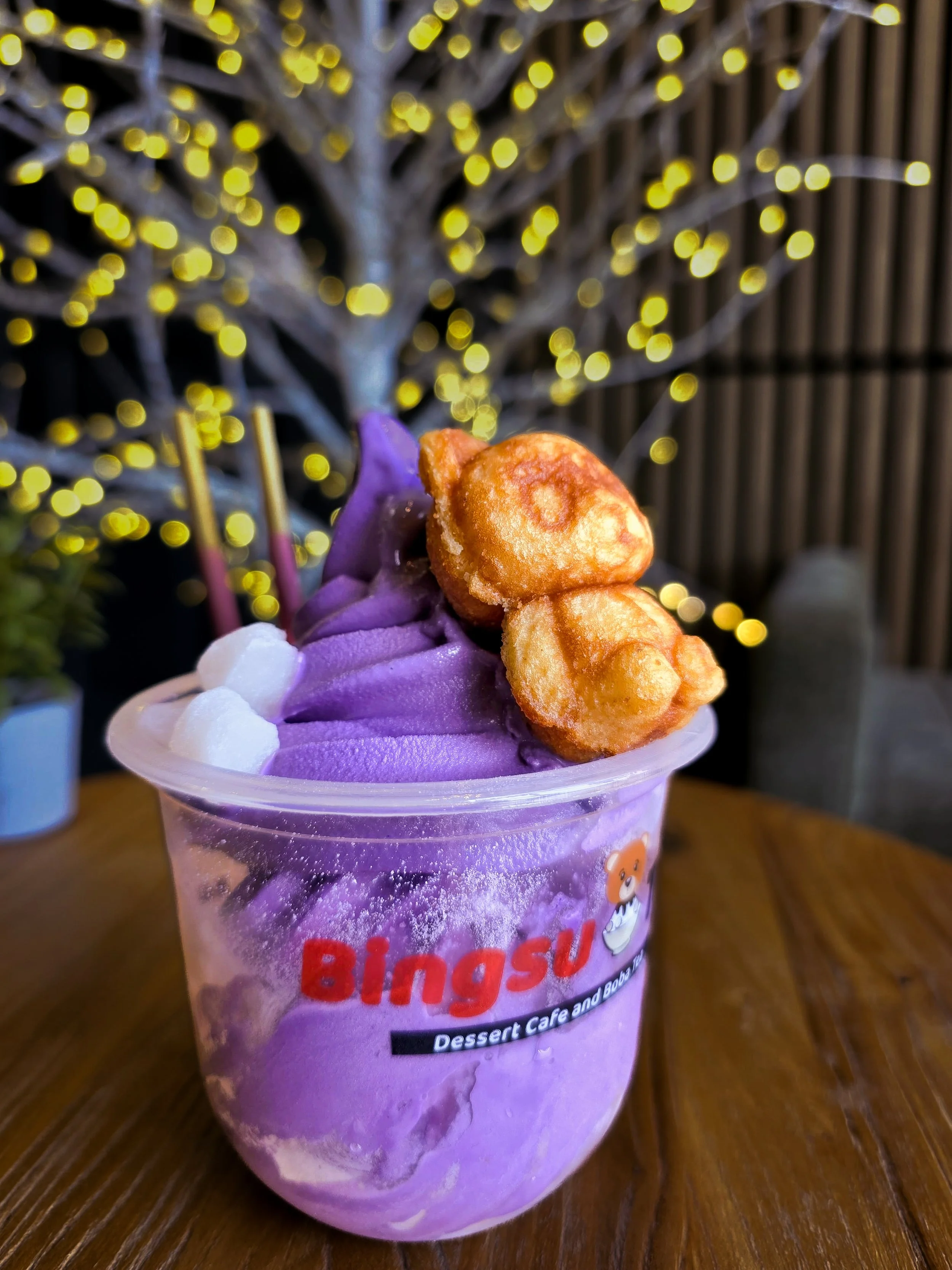 Ube Soft Serve at Bingsu Tea