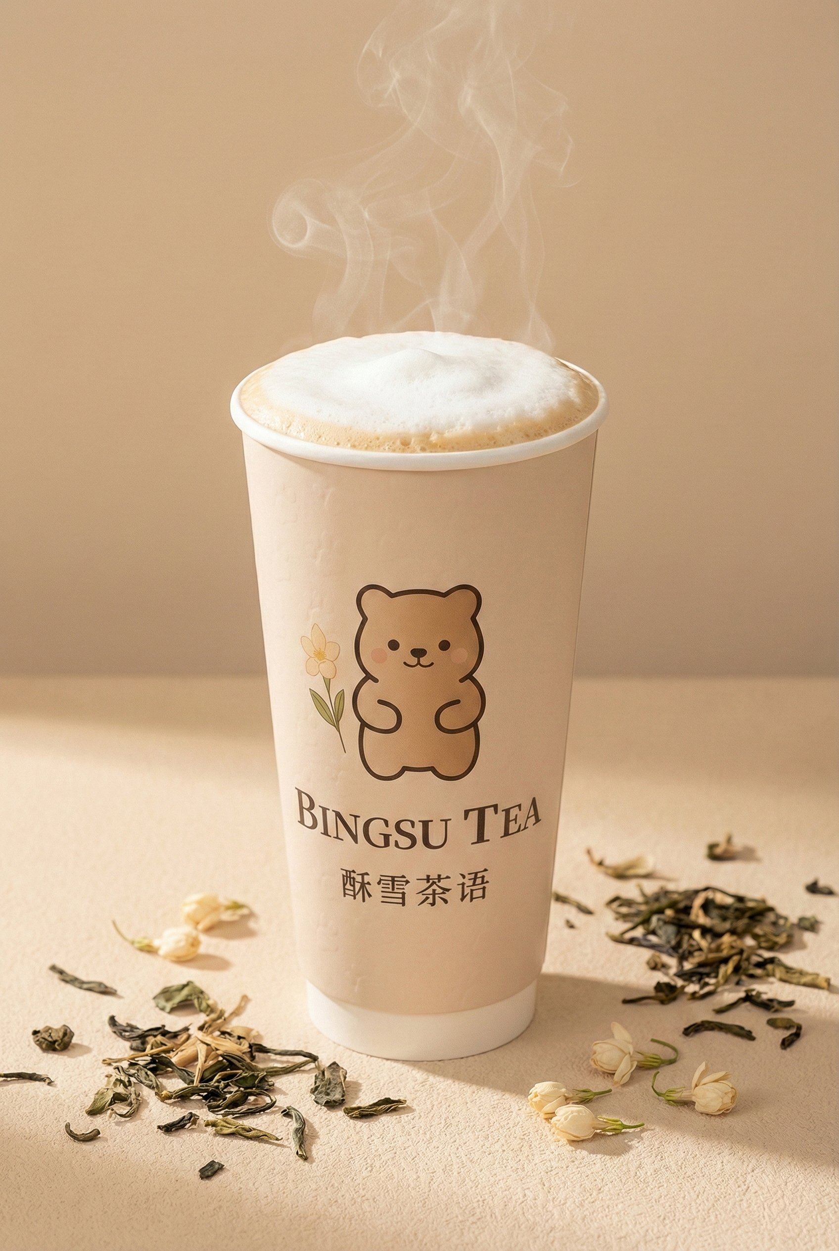 Hot Jasmine Premium at Bingsu Tea