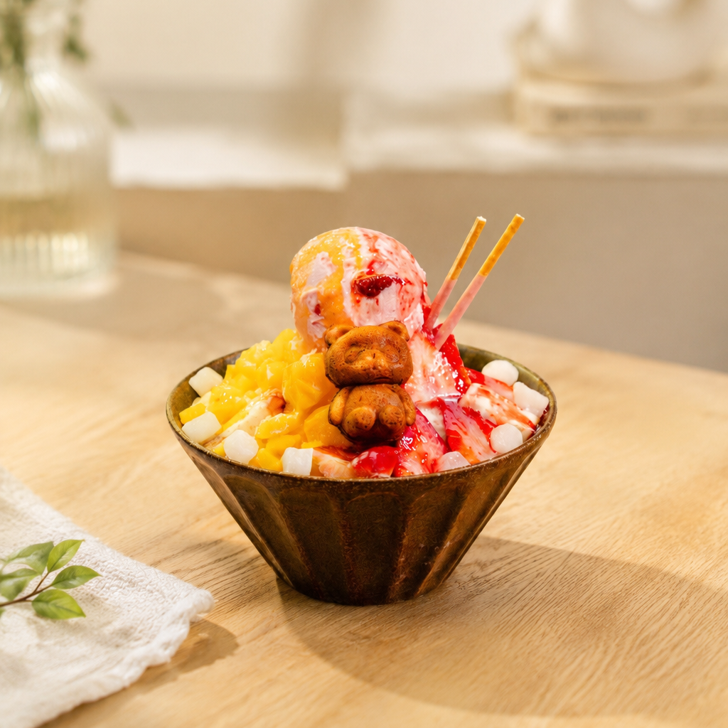Strawberry Mango Bingsu at Bingsu Tea