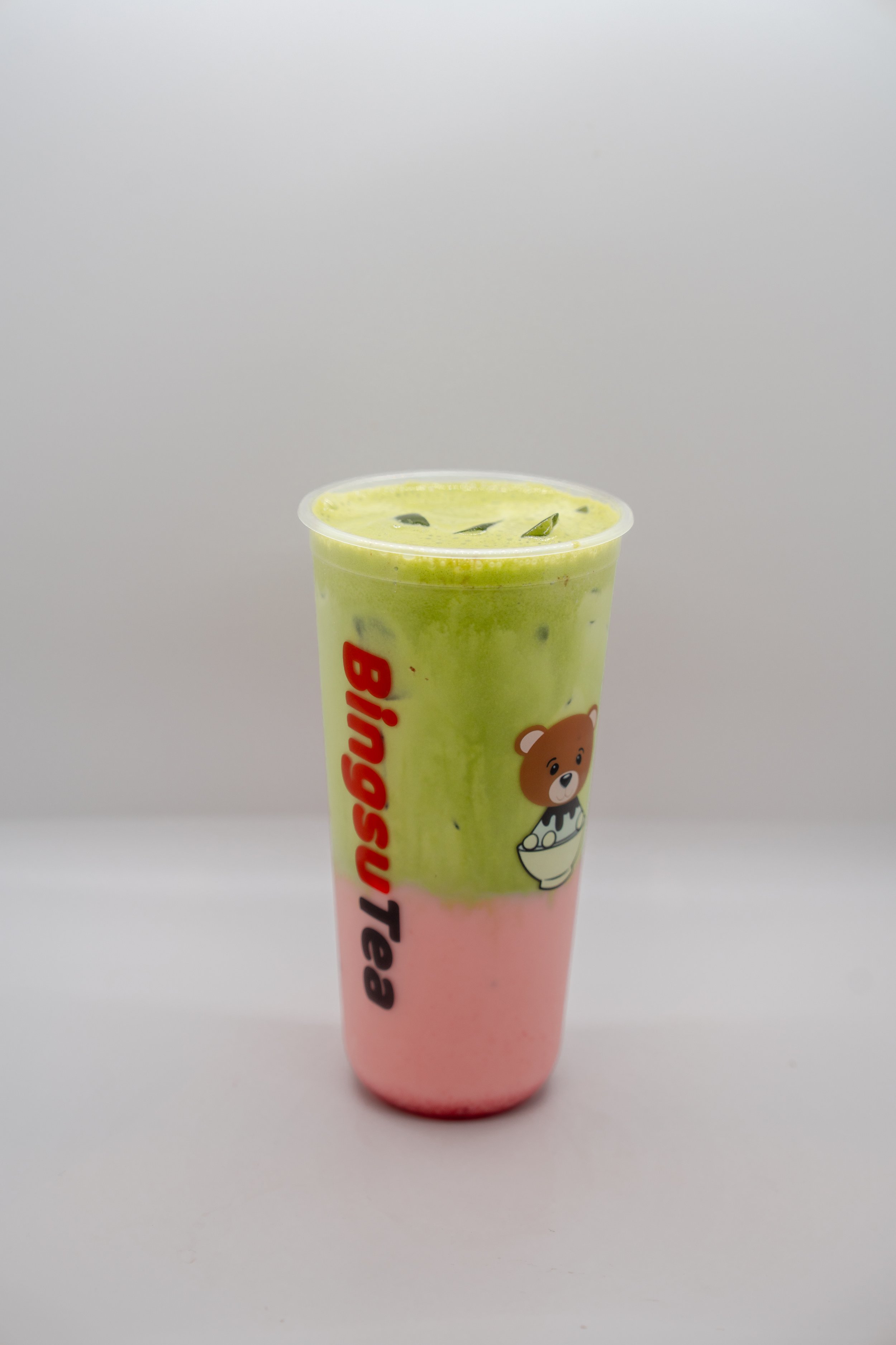 Strawberry Matcha Latte at Bingsu Tea