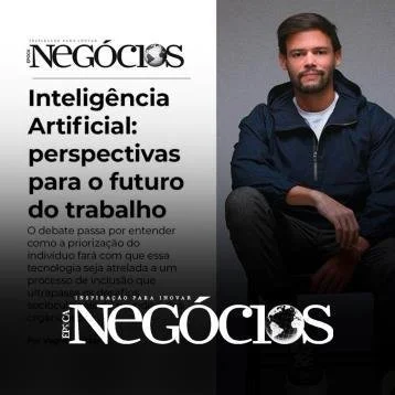 Capa da Revista Negócios sobre inteligência artificial e o futuro do trabalho