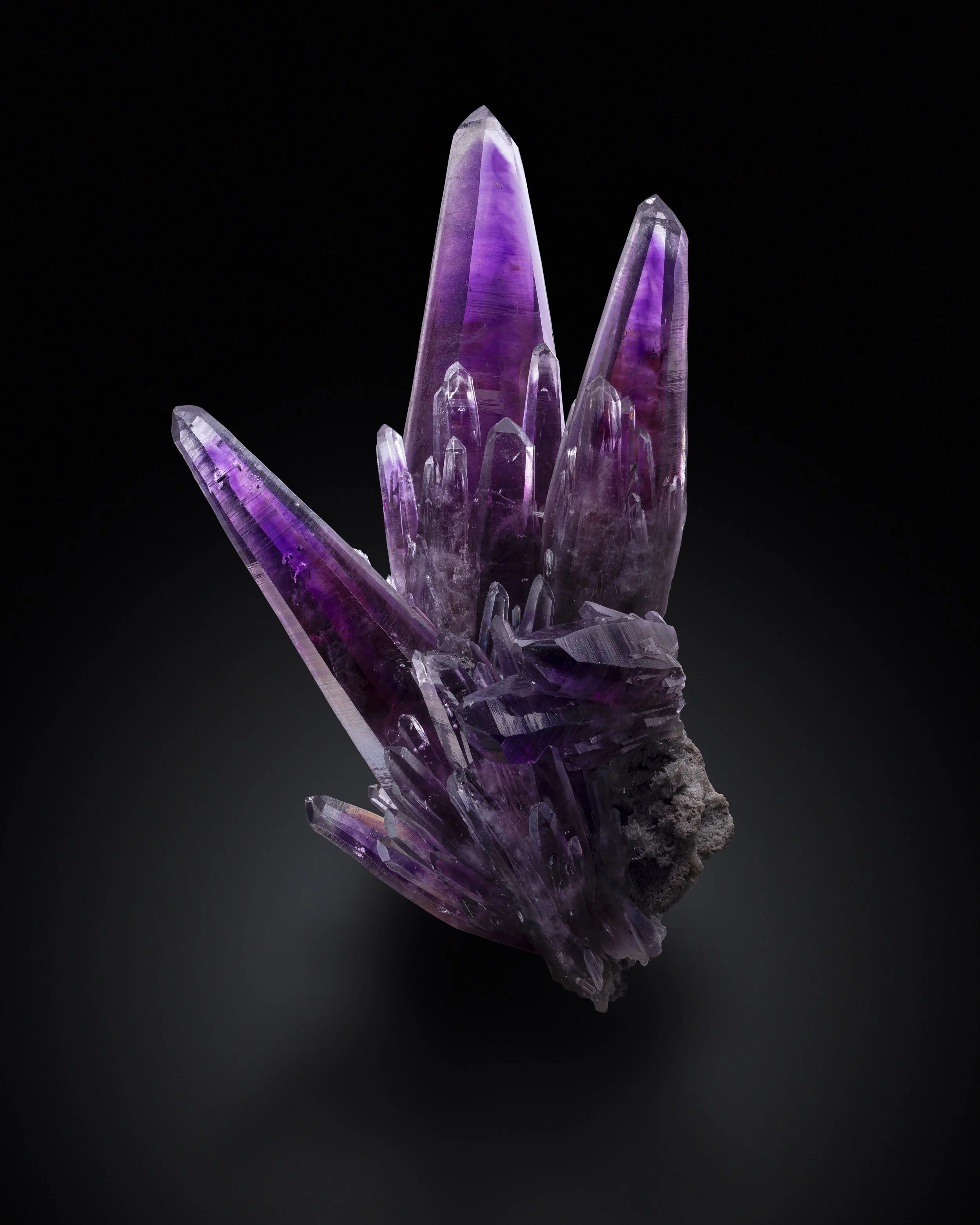 Amethyst on Quartz
