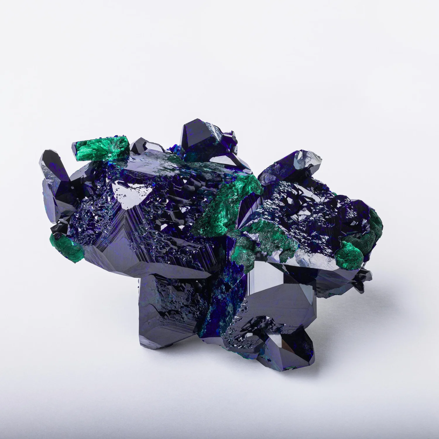 Azurite with Malachite