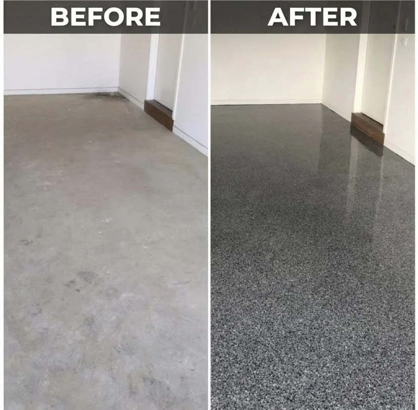Surface Haus floor before and after