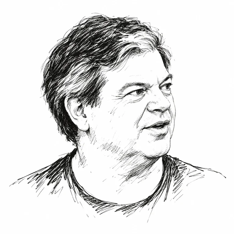 Pen-and-ink-style portrait of Yann LeCun