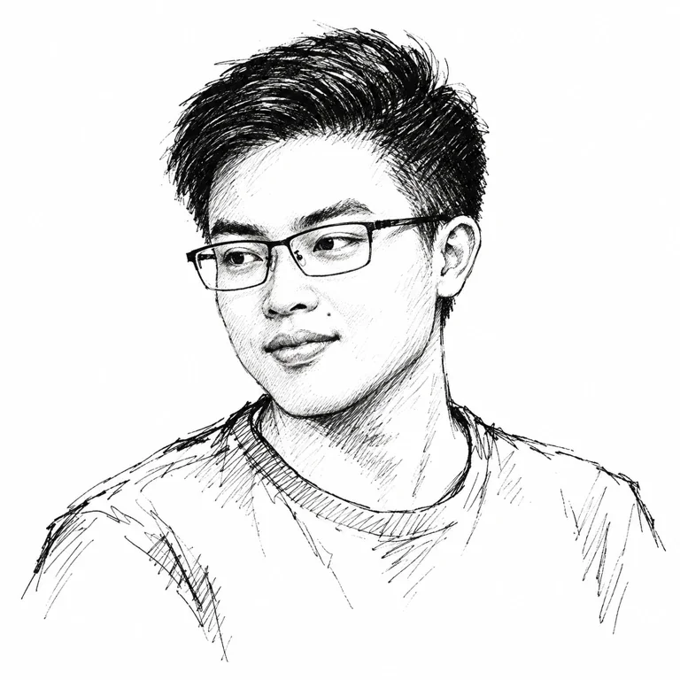 Pen-and-ink-style portrait of Yang Zhilin