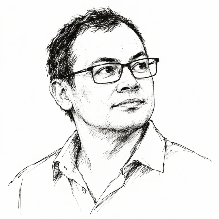 Pen-and-ink-style portrait of Demis Hassabis