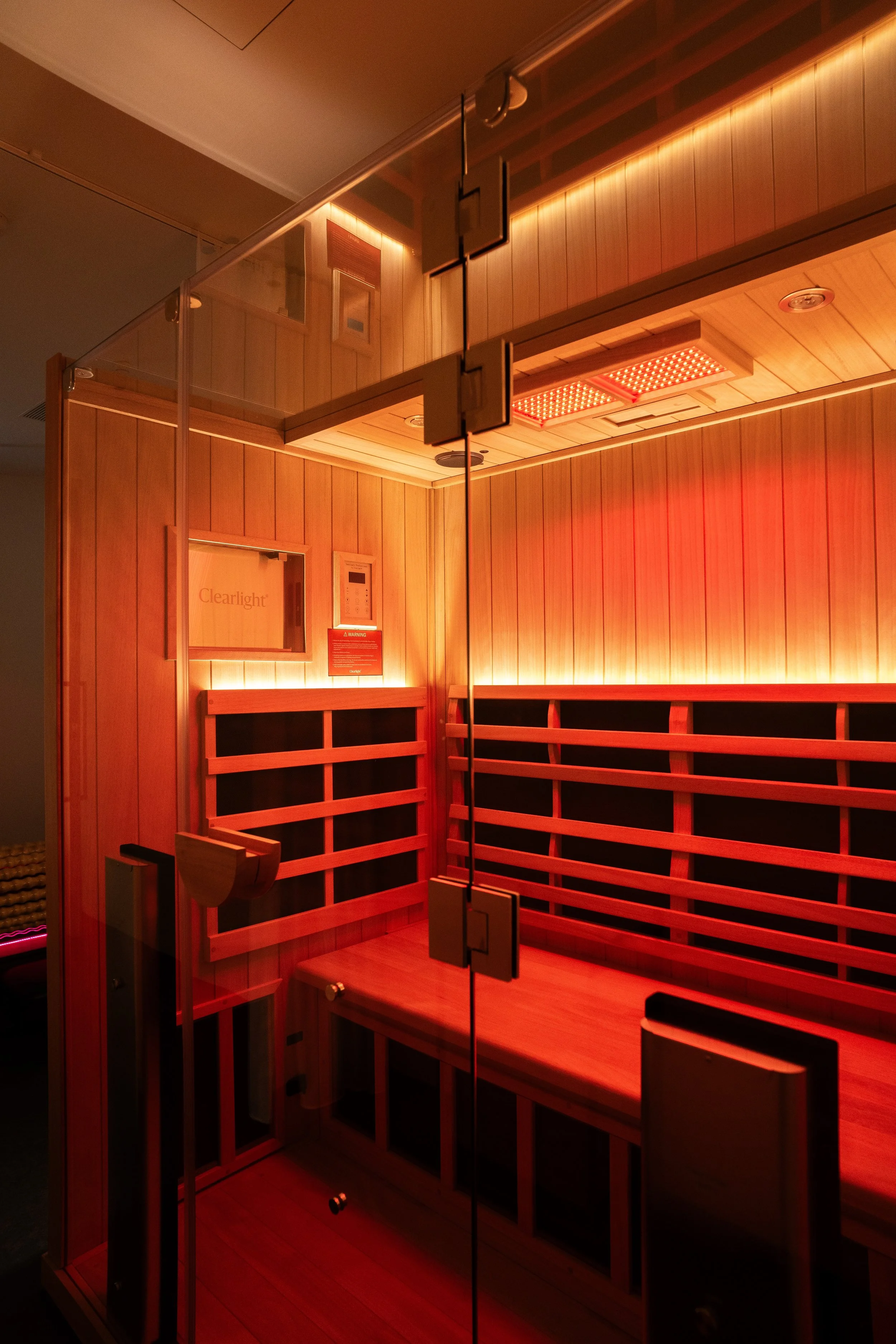 Infrared sauna at Core Collective