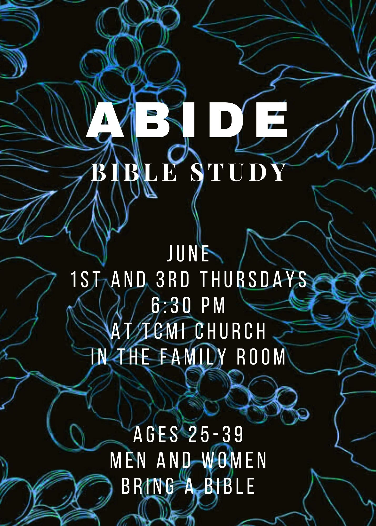 Abide Bible Study June Flyer