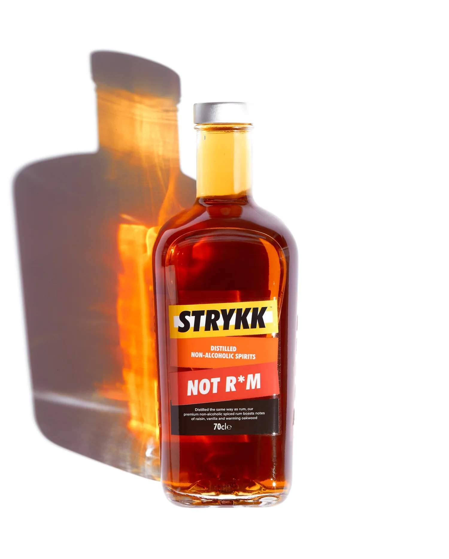 STRYKK Not Rum — alcohol-free spirit commercial photography by Wayne Lennon