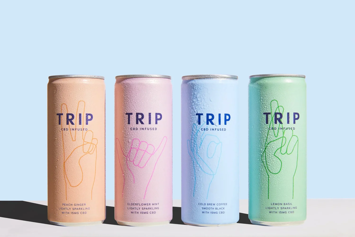 TRIP functional drinks range — commercial photography by Wayne Lennon