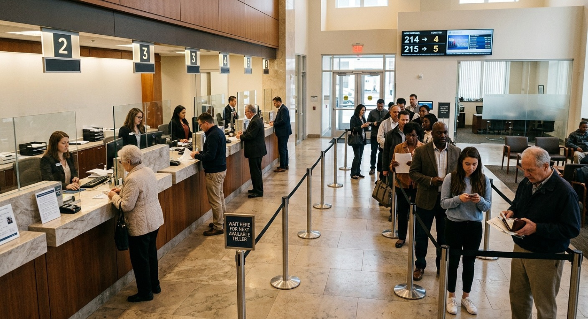 Bank branch lobby