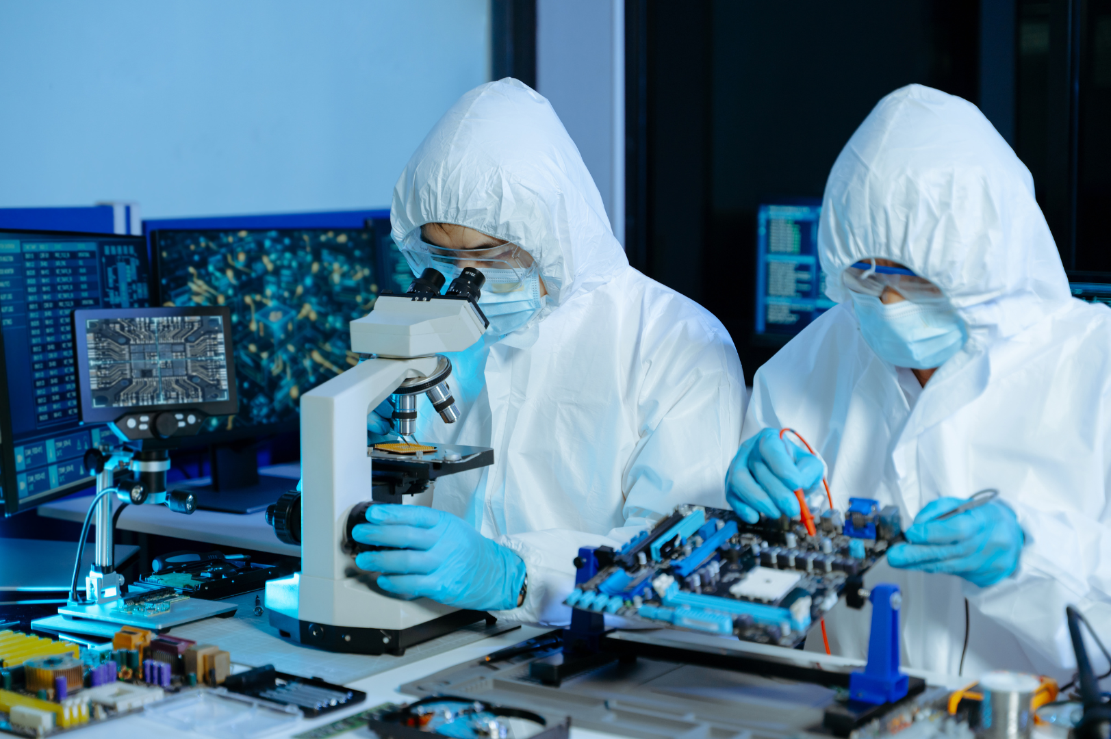 Semiconductor fab dust-proof clothing detection