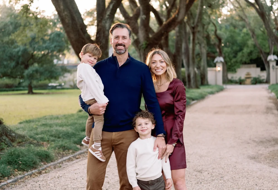 Joey and Gabby Noto with their sons in Mandeville