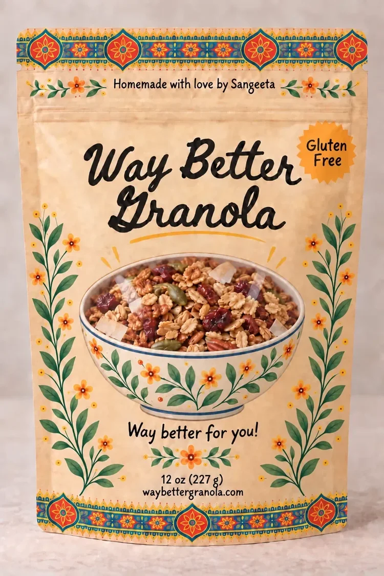 A bag of Way Better Granola, OG