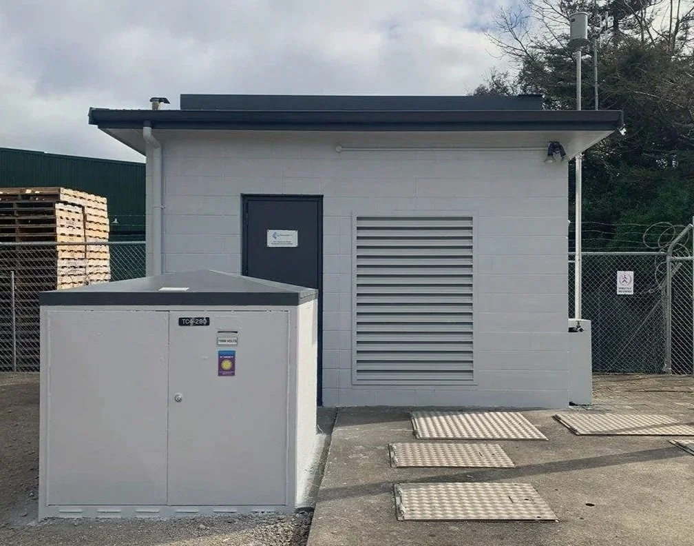 Commercial building exterior after maintenance repair, Bay of Plenty
