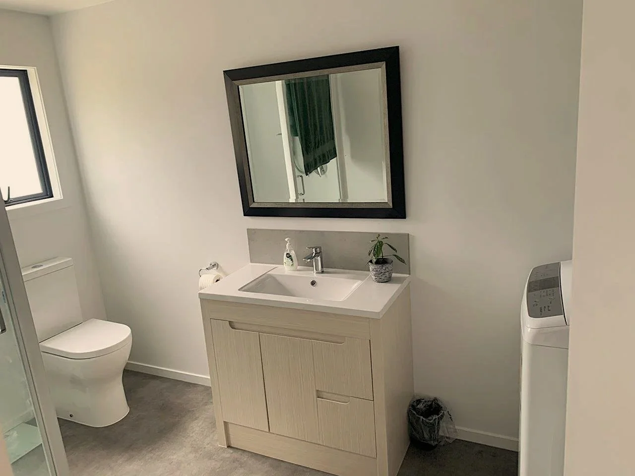 Bathroom after insurance repair, Tauranga