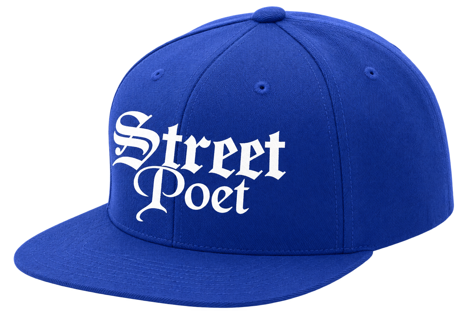 Blue and white Street Poet cap