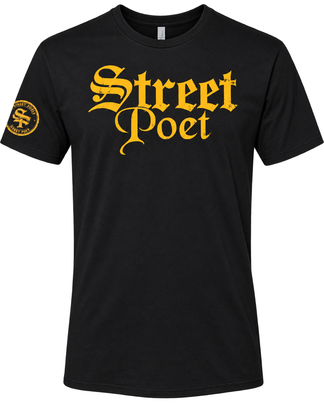 Black and gold Street Poet T-shirt