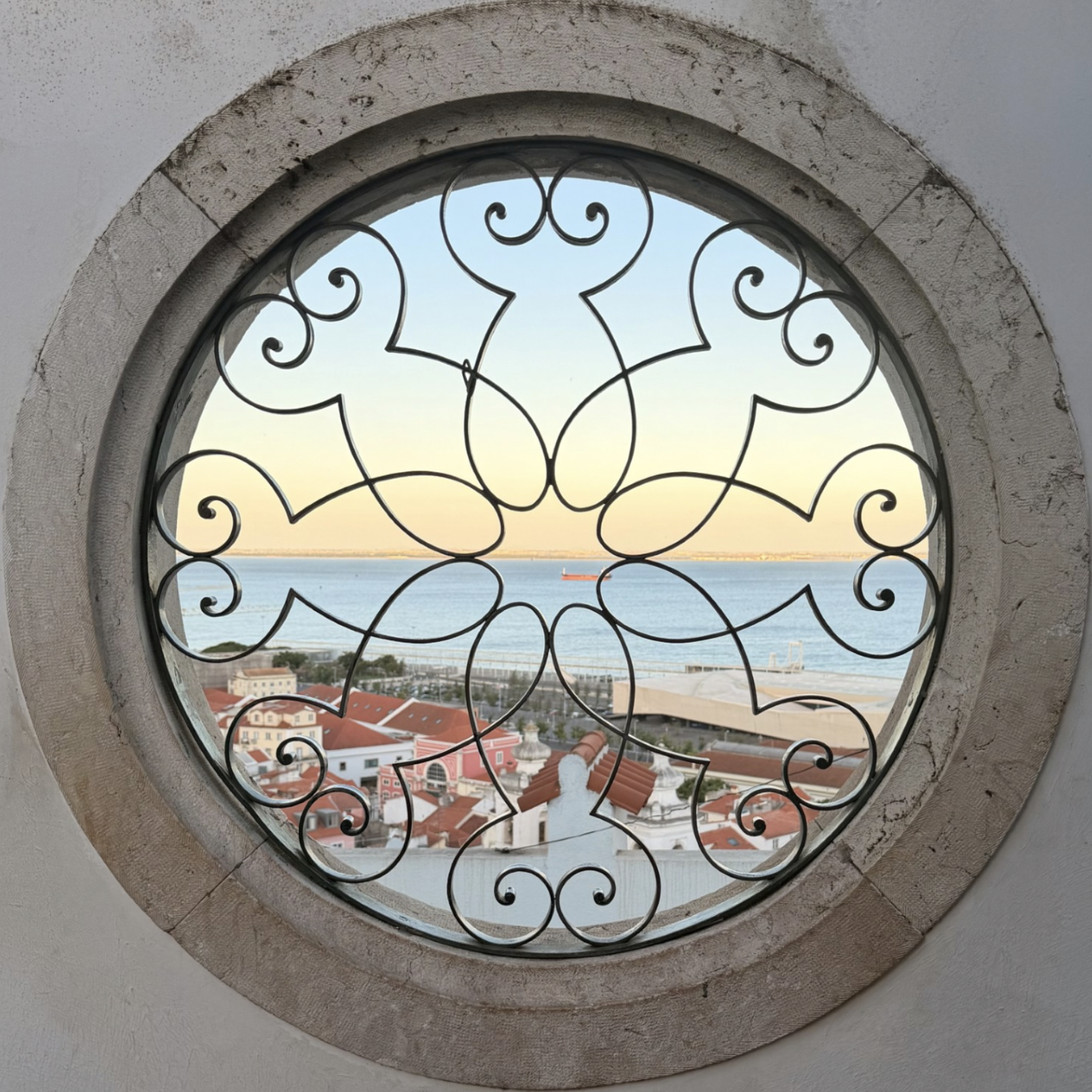 The Alentejo landscape through a porthole
