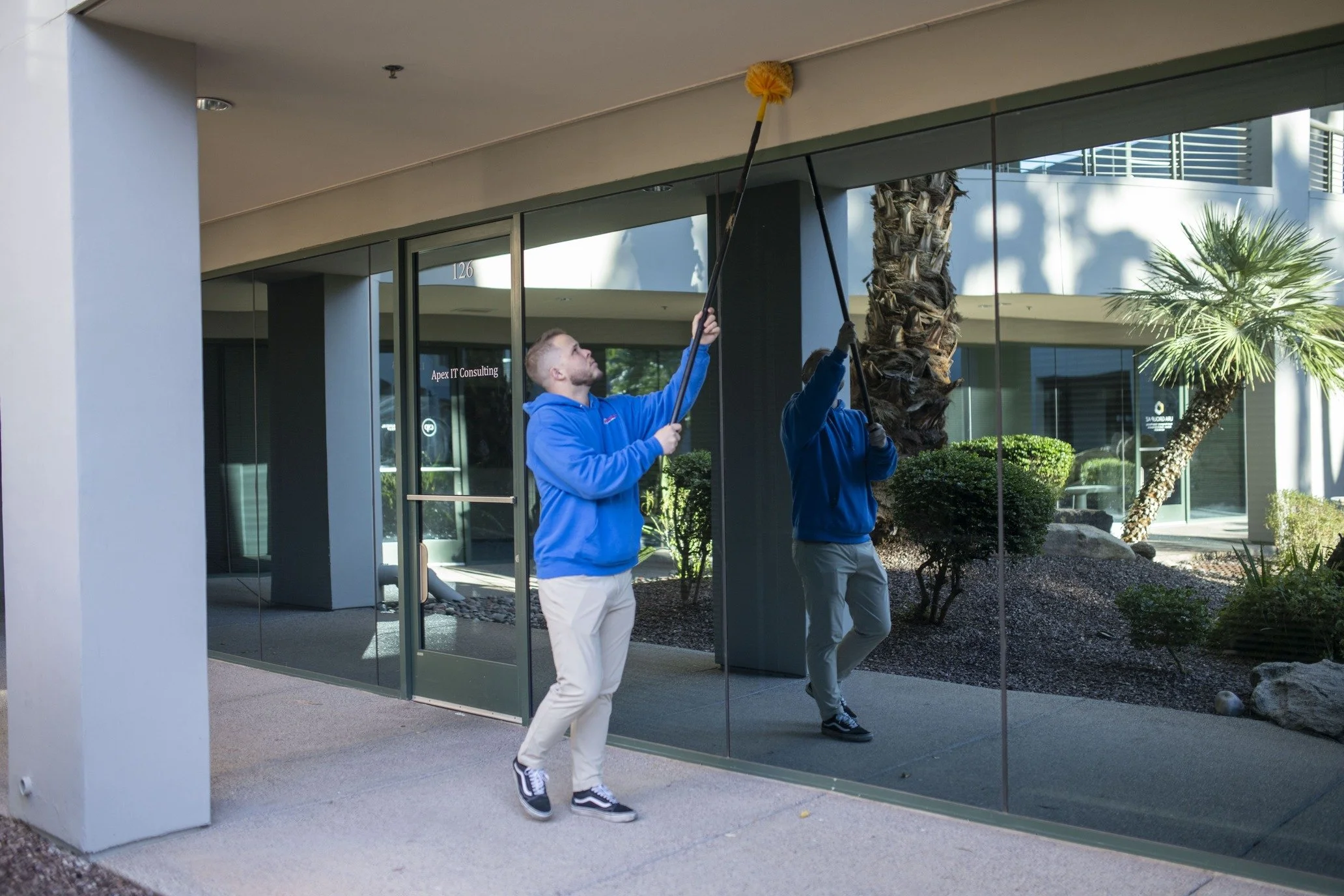 Russell Pest Control team deploying local protection barriers in North Mountain area
