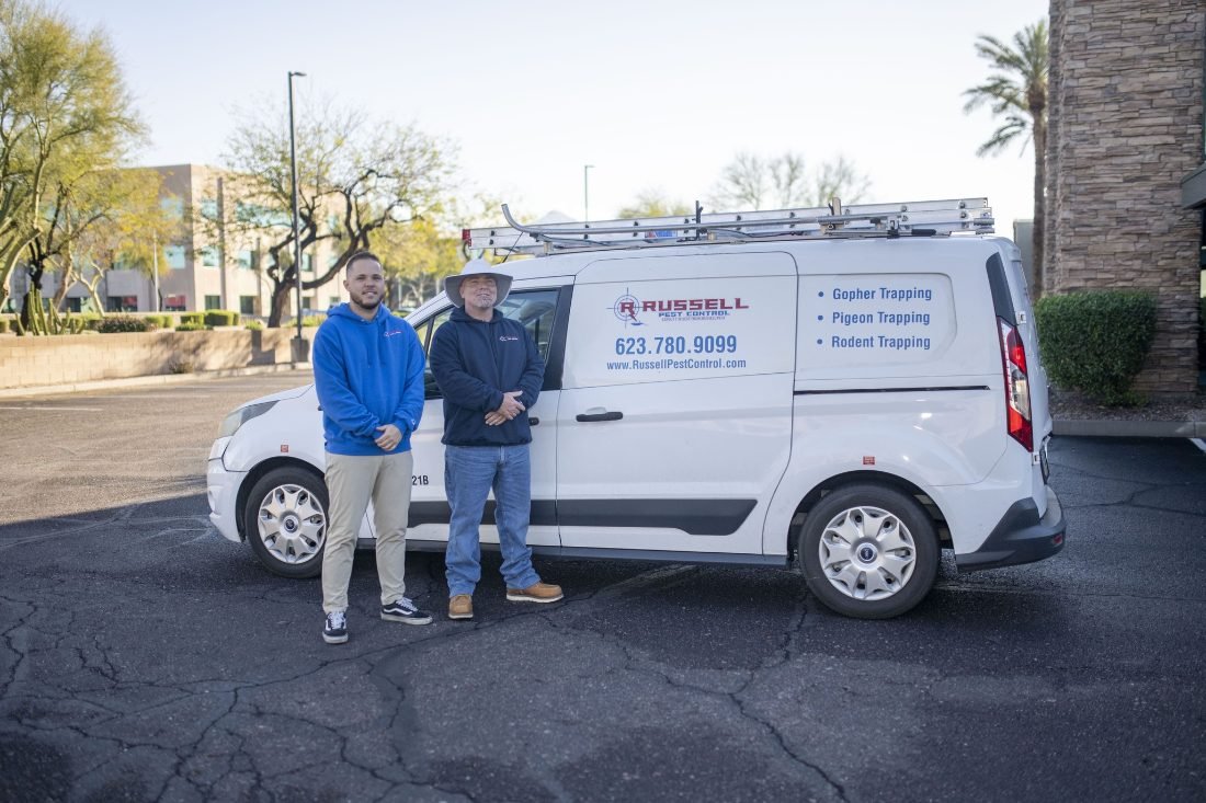 Steve Russell and Steven Russell Jr., second-generation family owners of Russell Pest Control