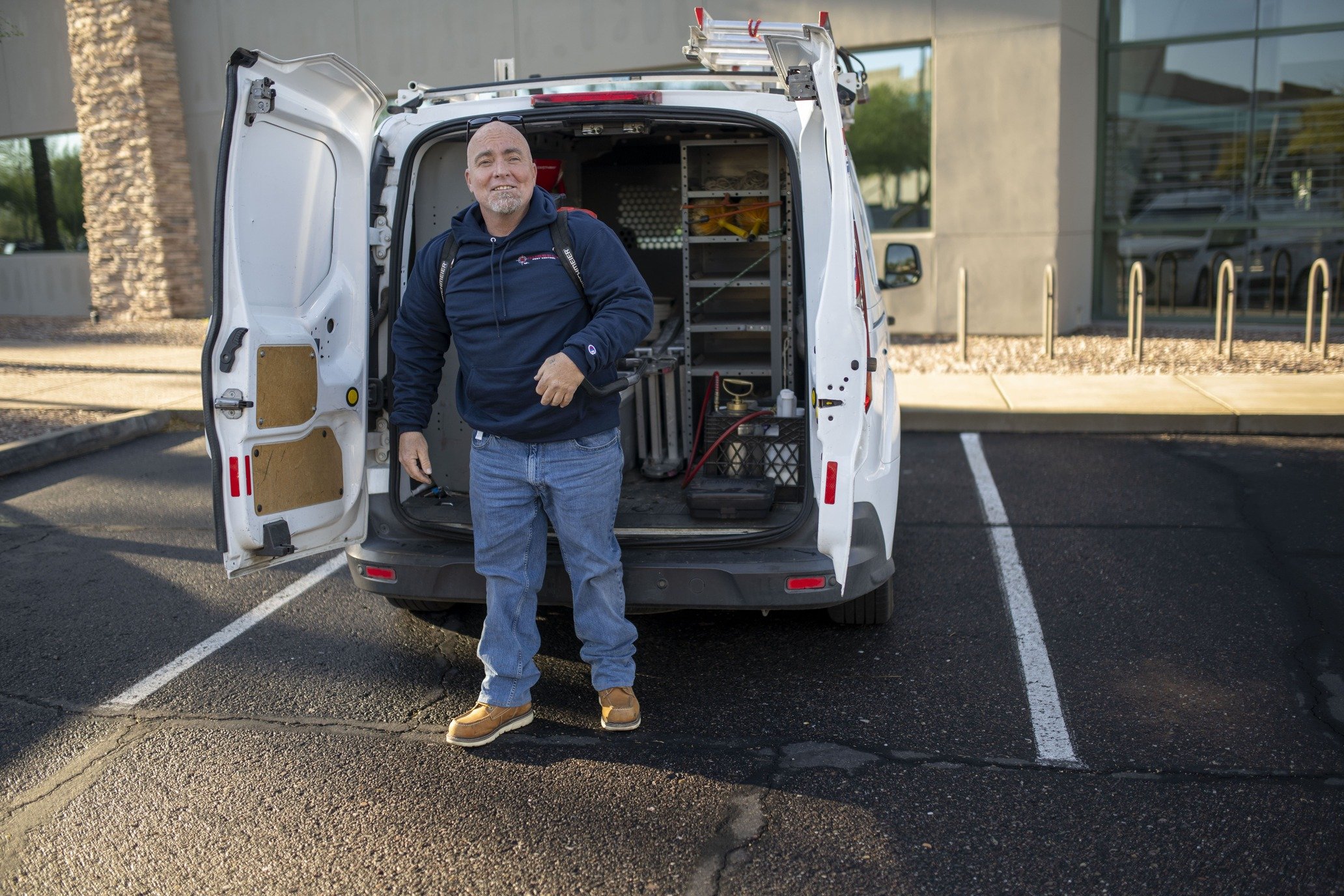Russell Pest Control expert performing property management site assessment