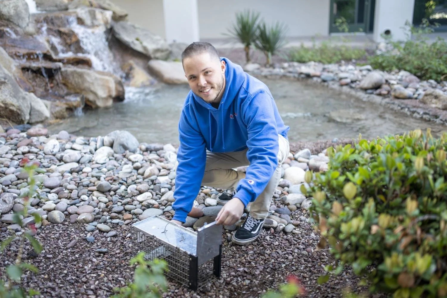 Russell Pest Control expert performing desert-edge property audit