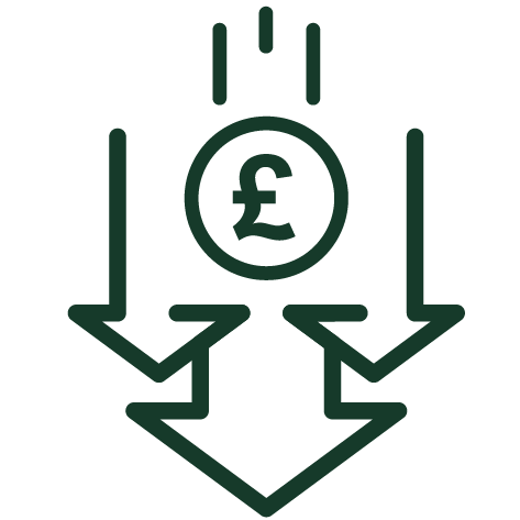 Reduce operational costs icon