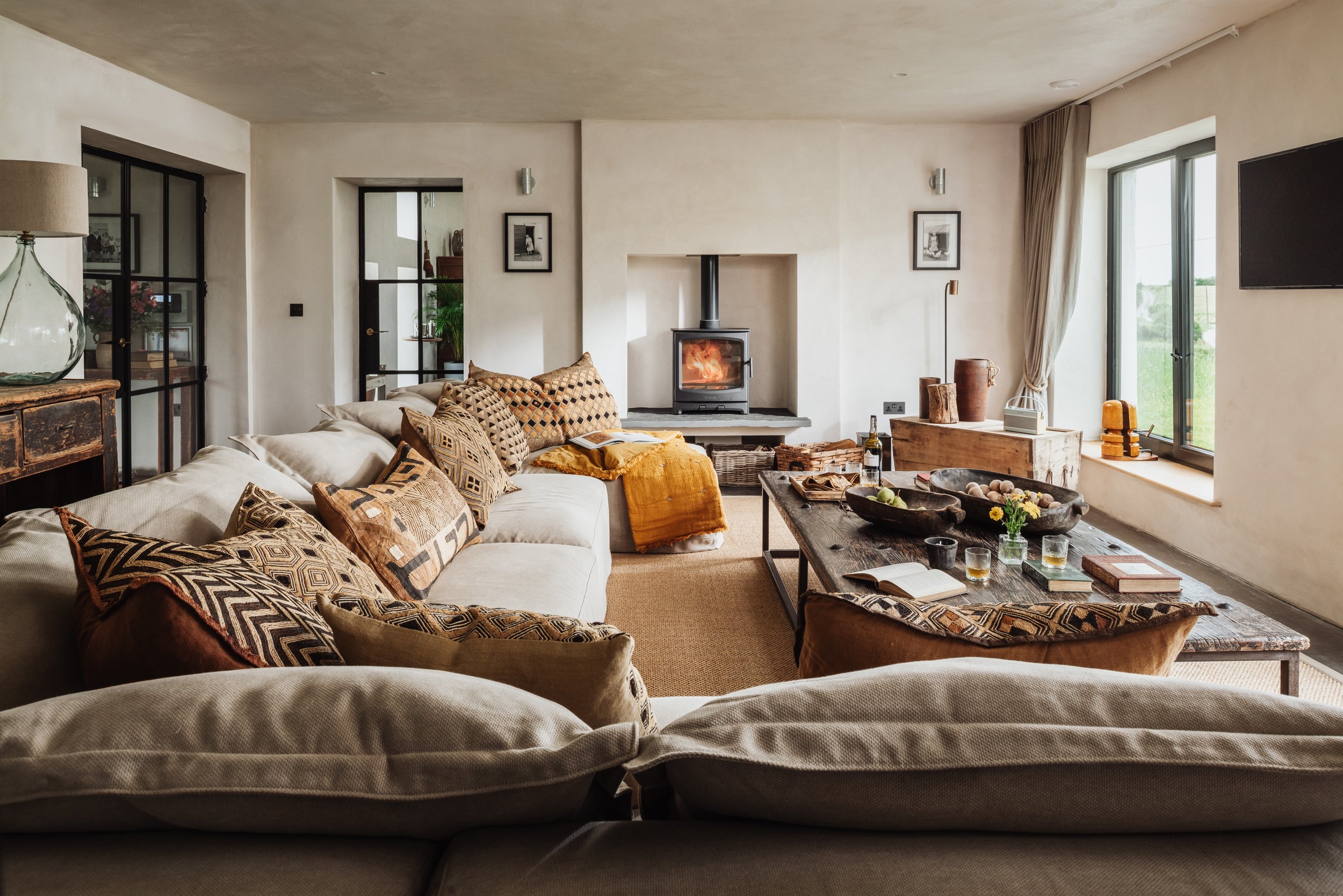 The fireside room at Drift