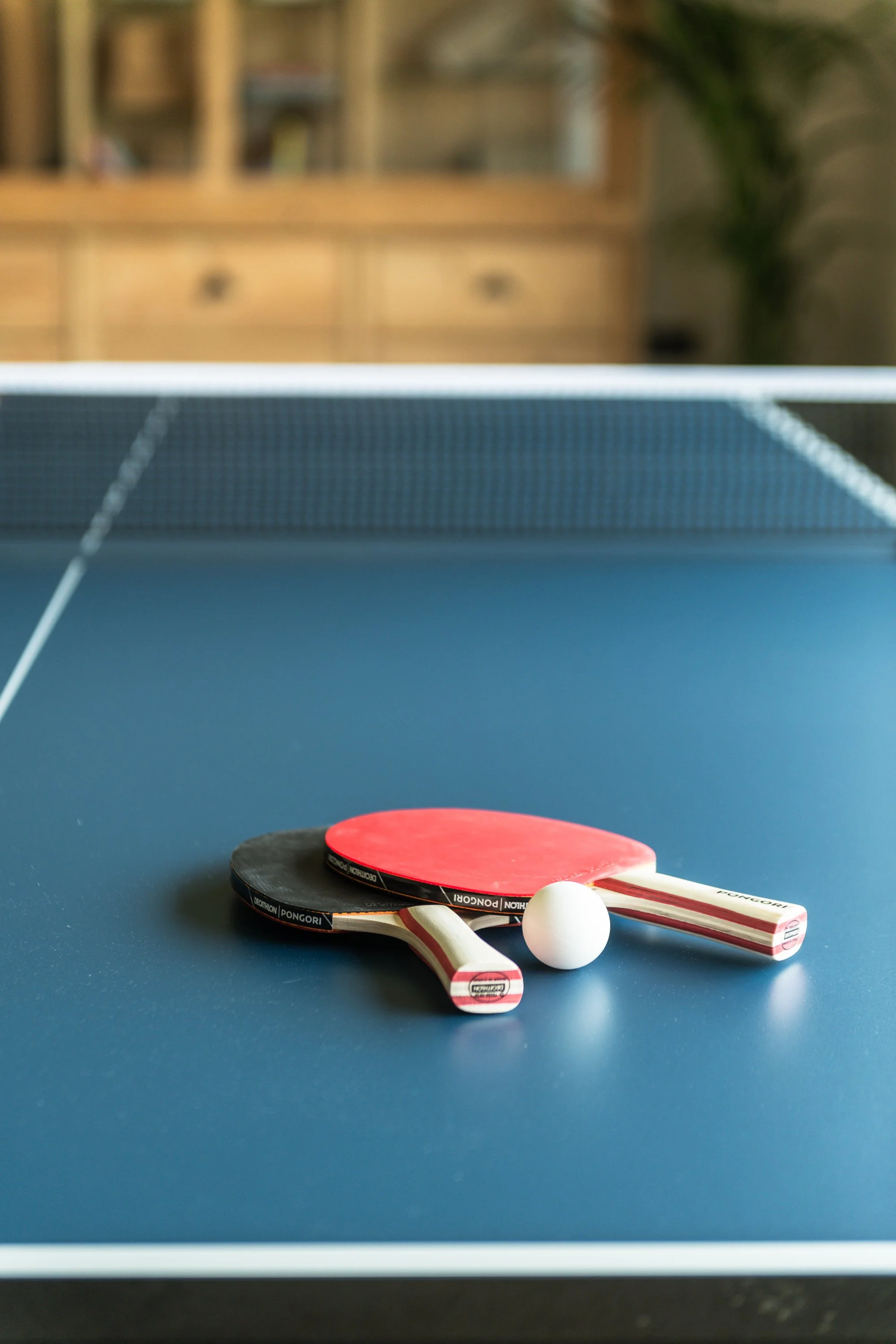 Table tennis in the games room