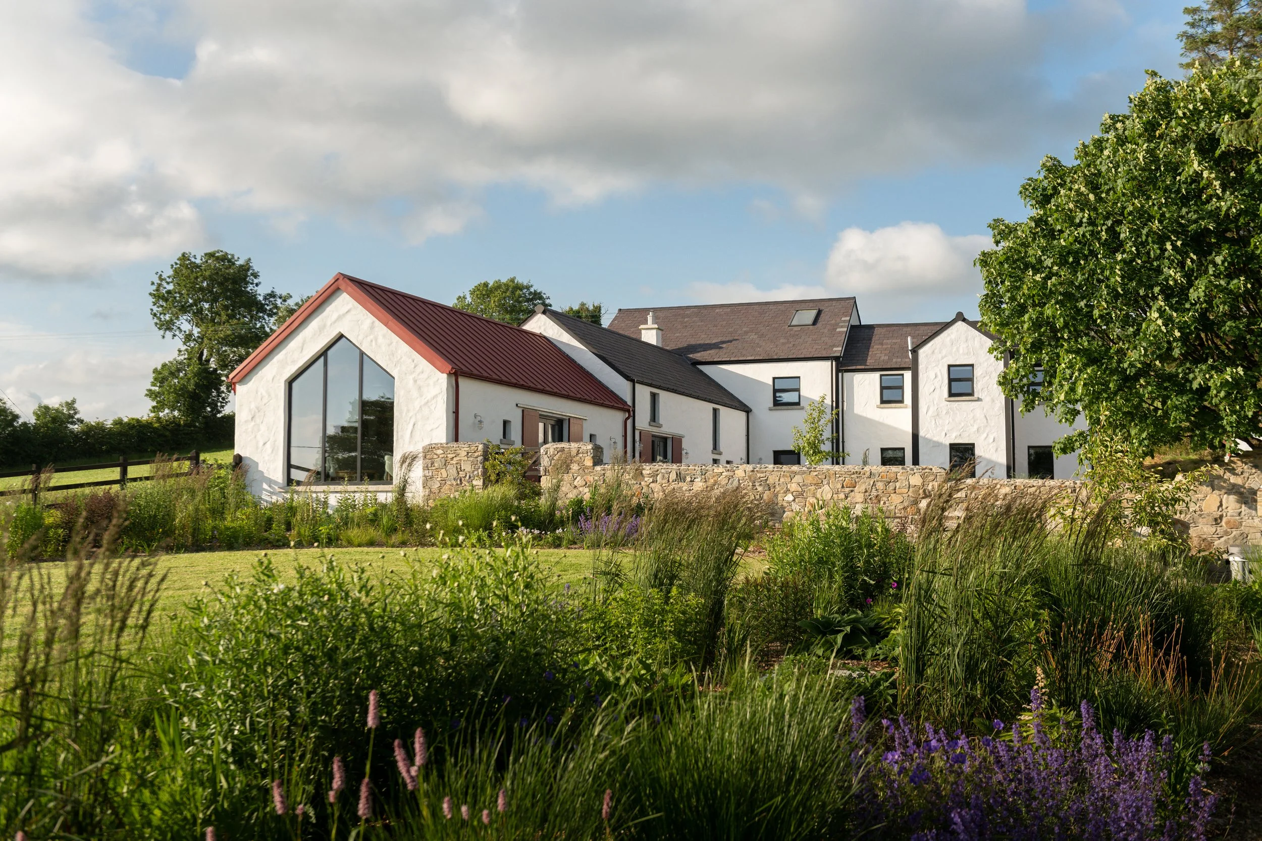 Drift Farmhouse, seen across the gardens