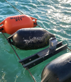 Aquaculture monitoring equipment installed at an operating site
