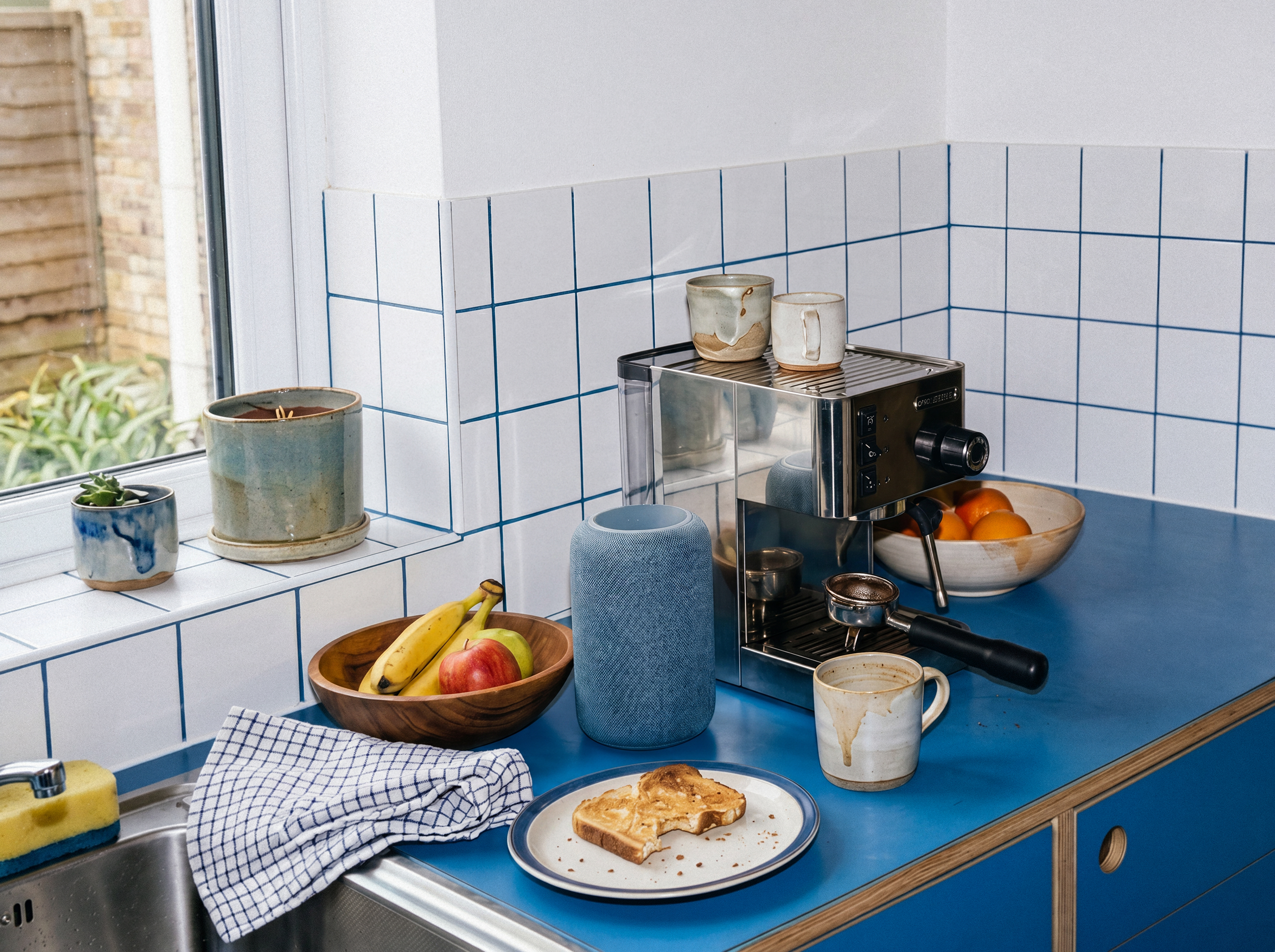 Image of a speaker being used in a kitchen