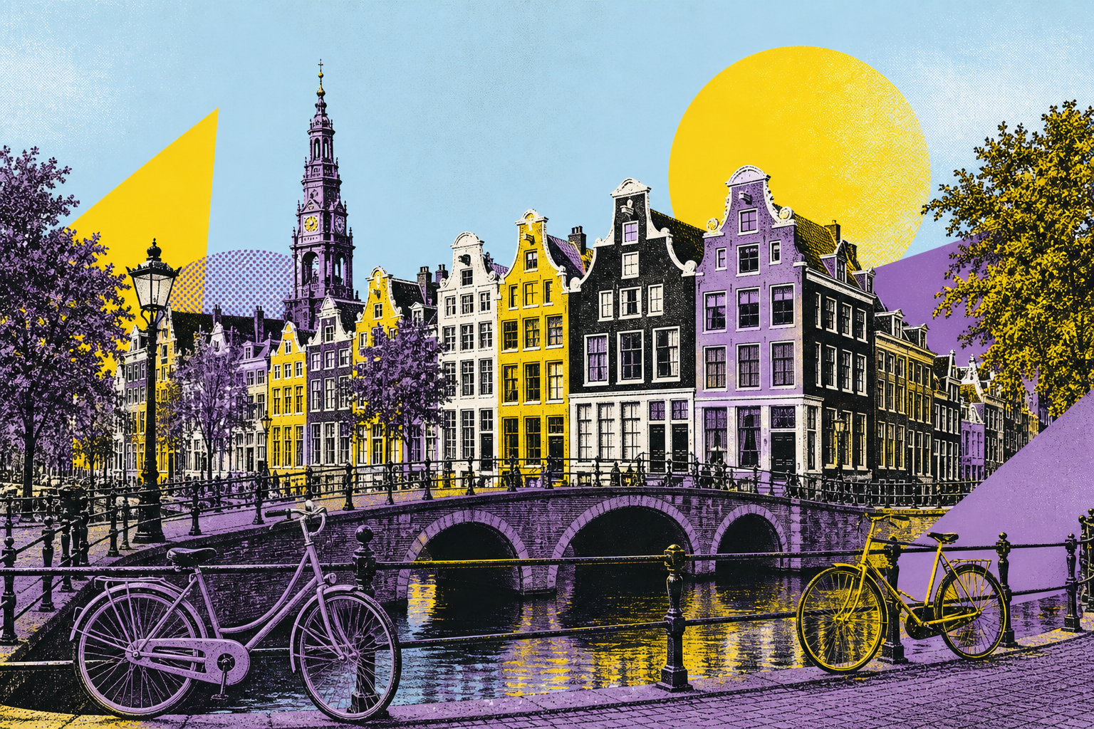 Stadtansicht von Amsterdam, Niederlande