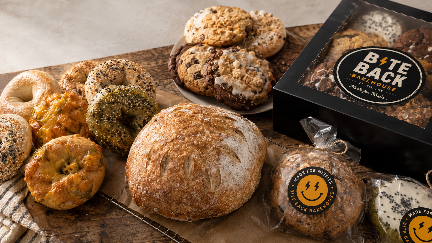 Mixed Bite Back Bakehouse catering spread