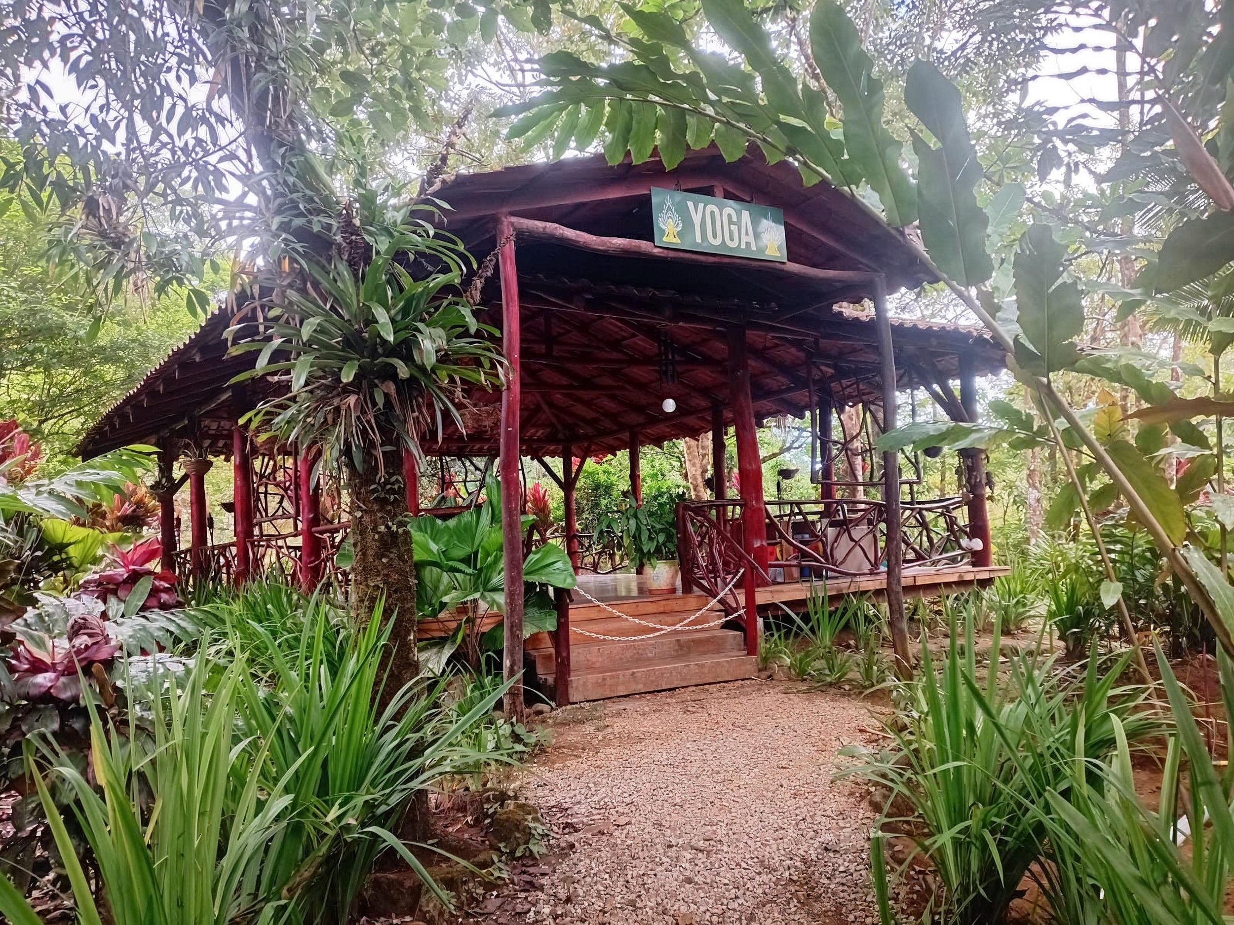Paul Rajput's private retreat yoga pavilion at Blue River Resort, Rincón de la Vieja