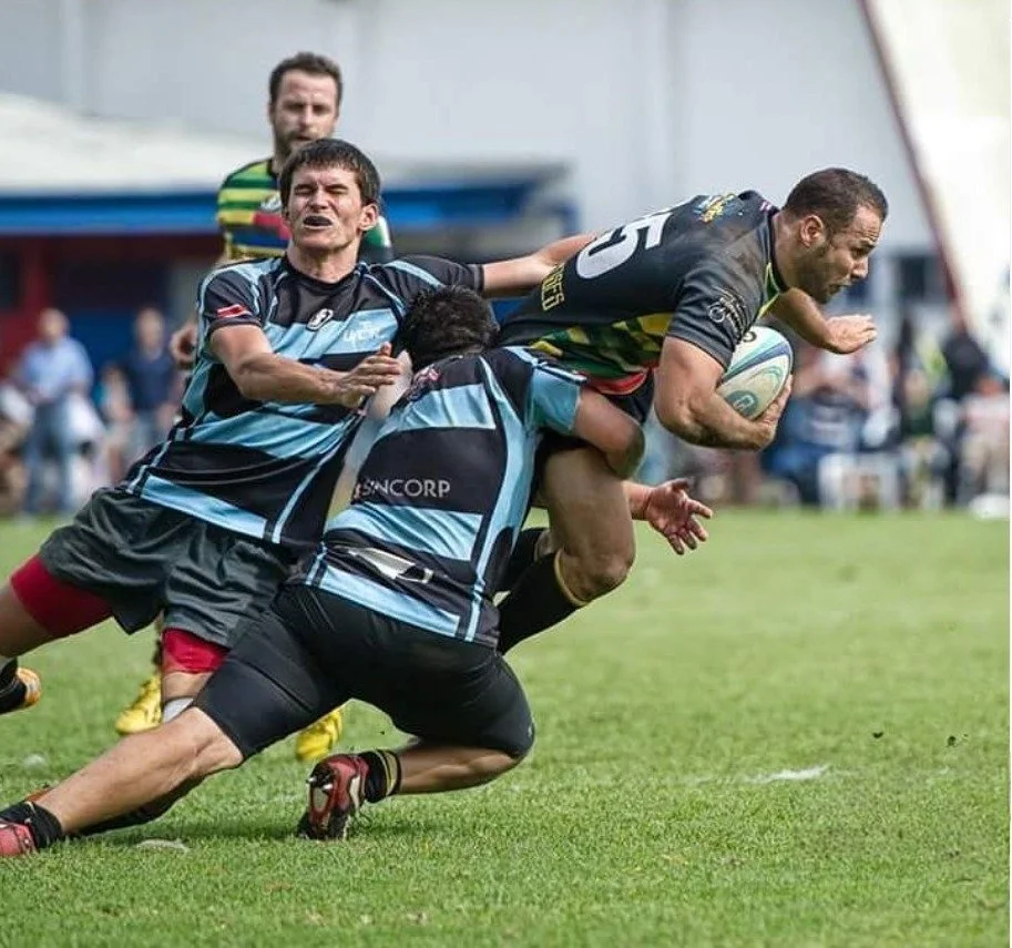 Paul Rajput playing competitive rugby in Costa Rica