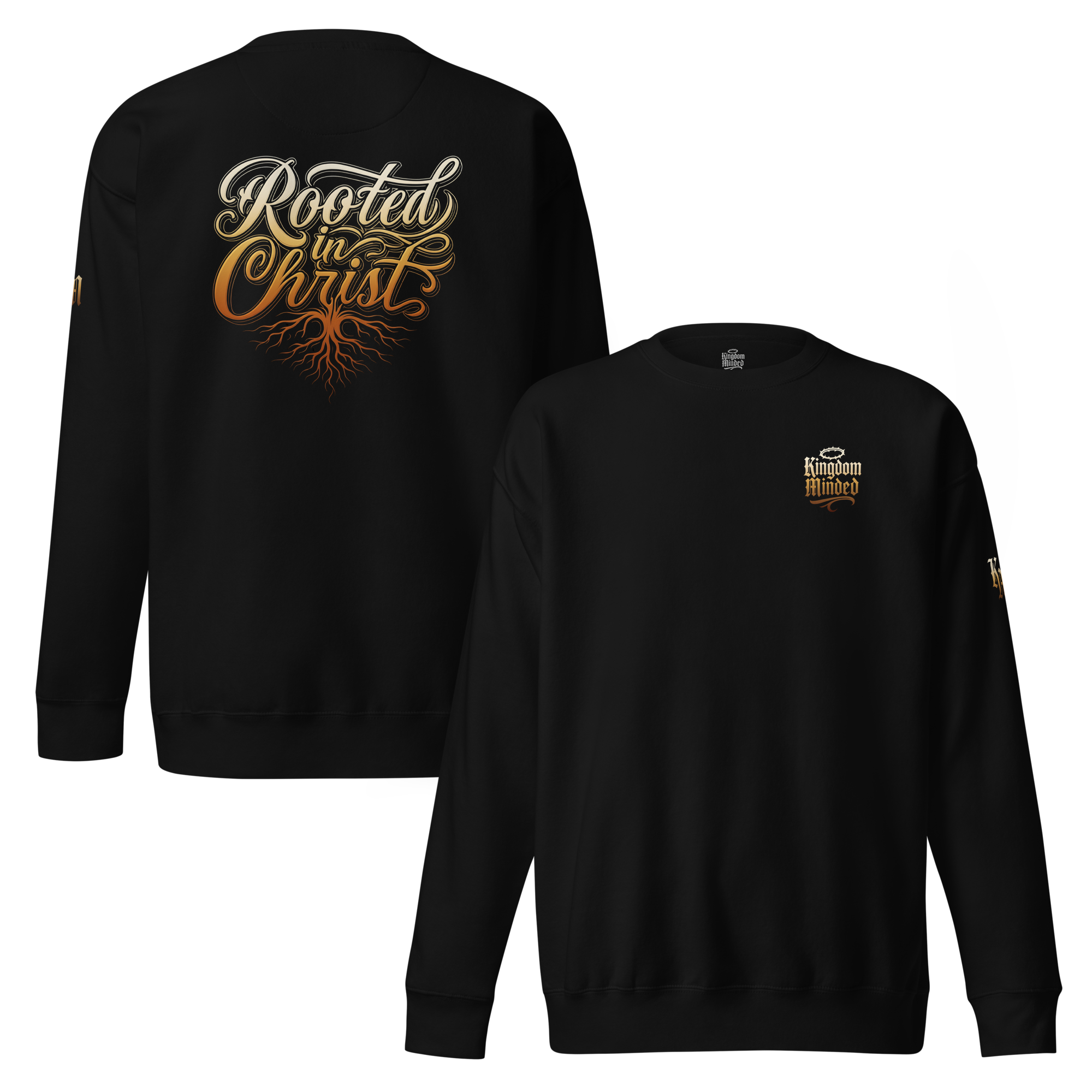Rooted In Christ Premium Design Sweatshirt
