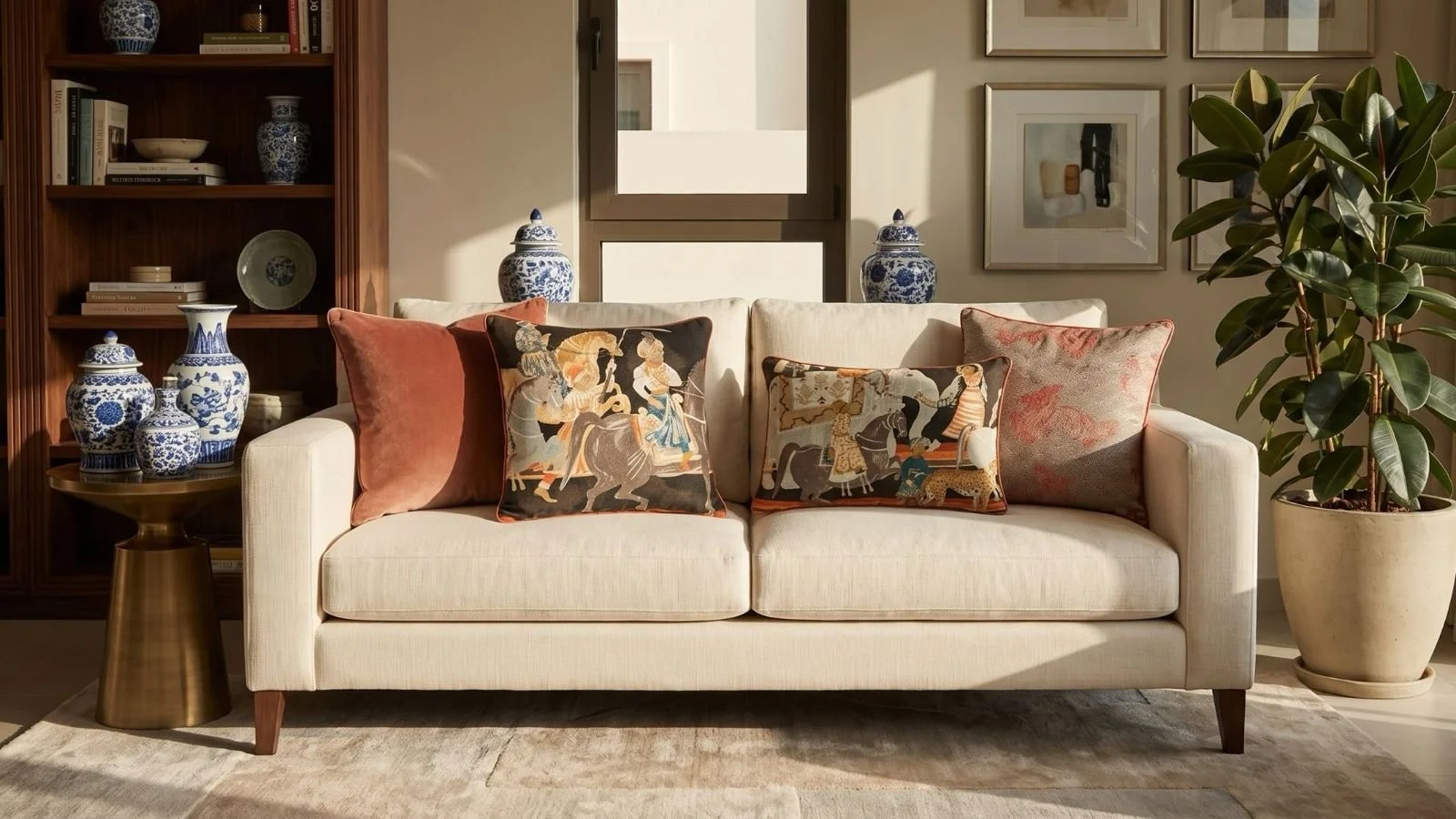Jaipur cushion — The Procession in interior