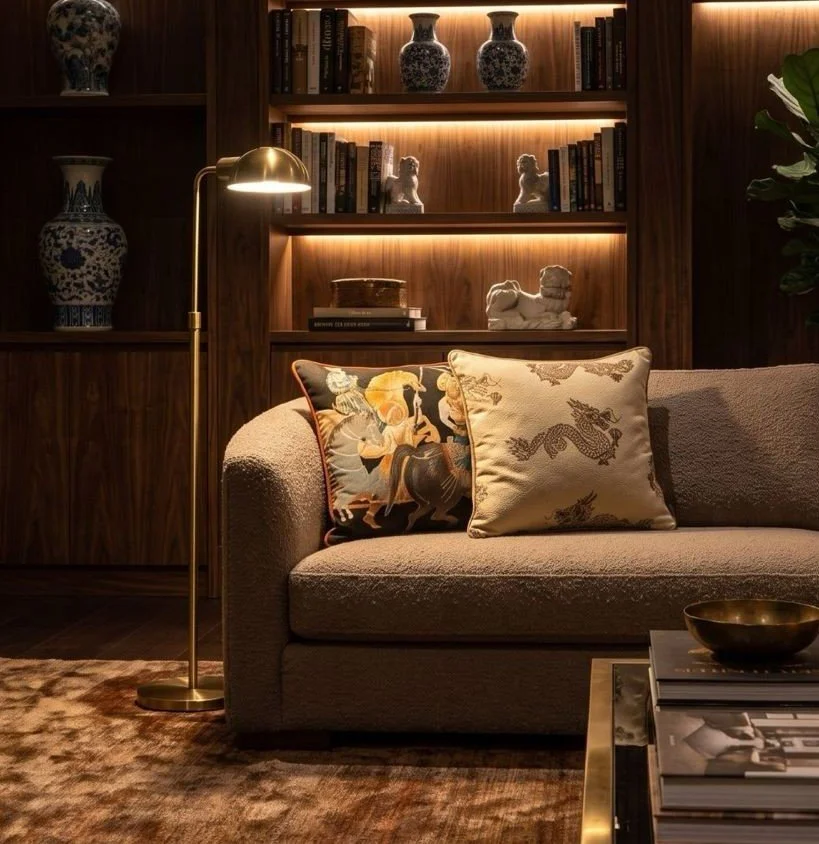 Kinryū cushion — Golden Dragon styled