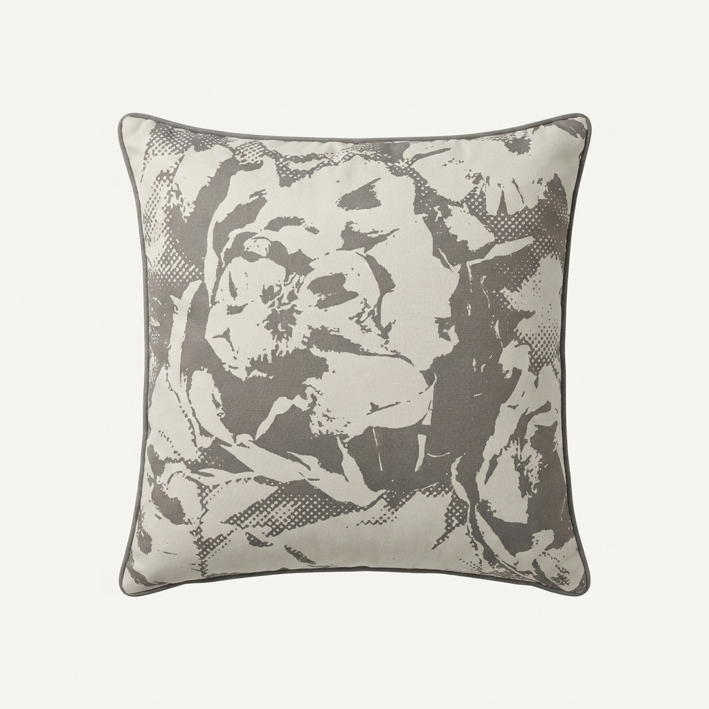 Camélia cushion — Grey front