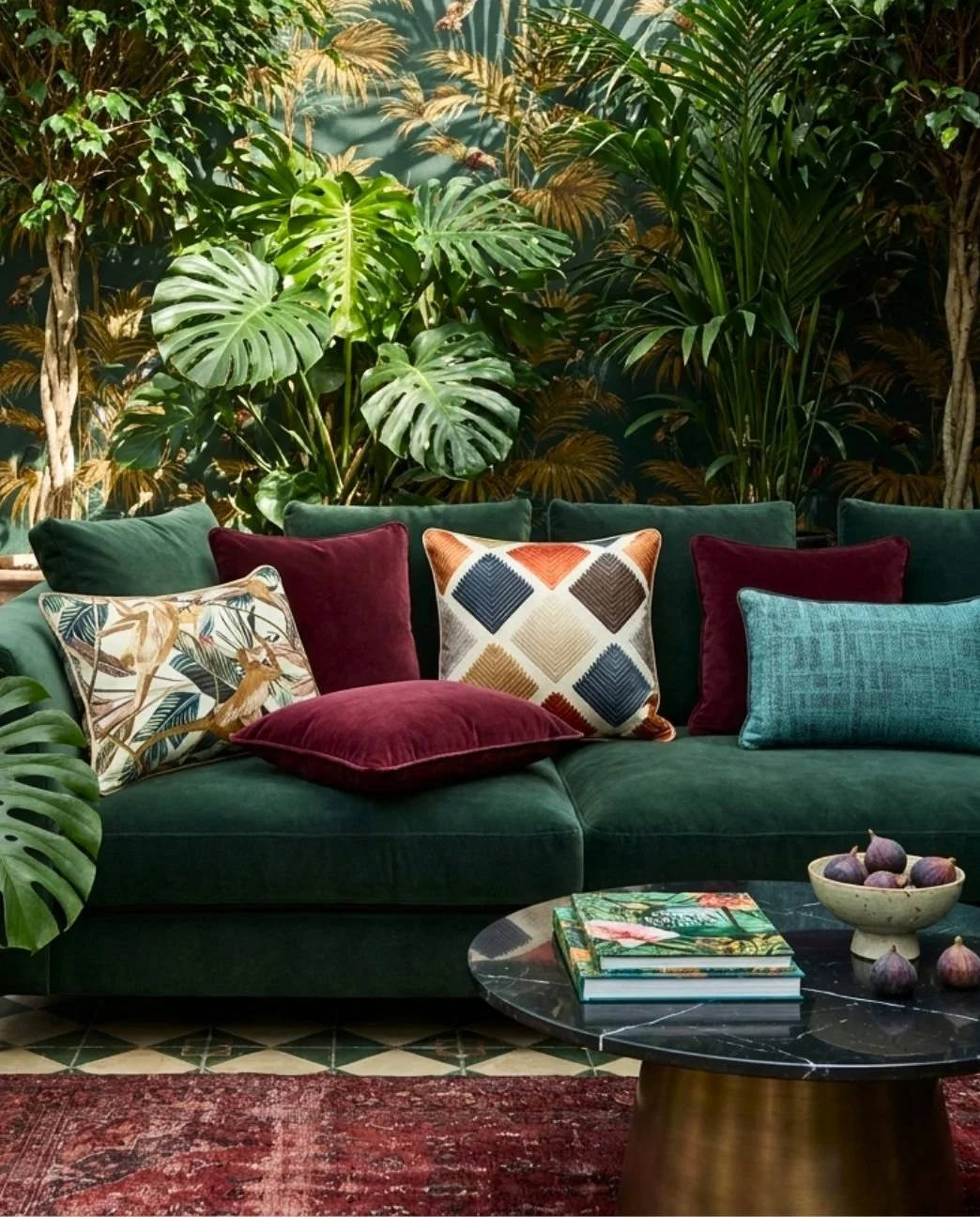 Pagoda cushion styled