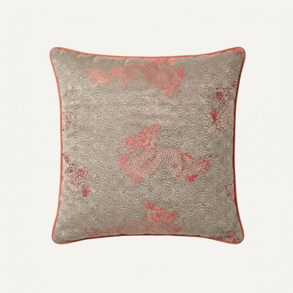 Sekiryū cushion — Scarlet Dragon front